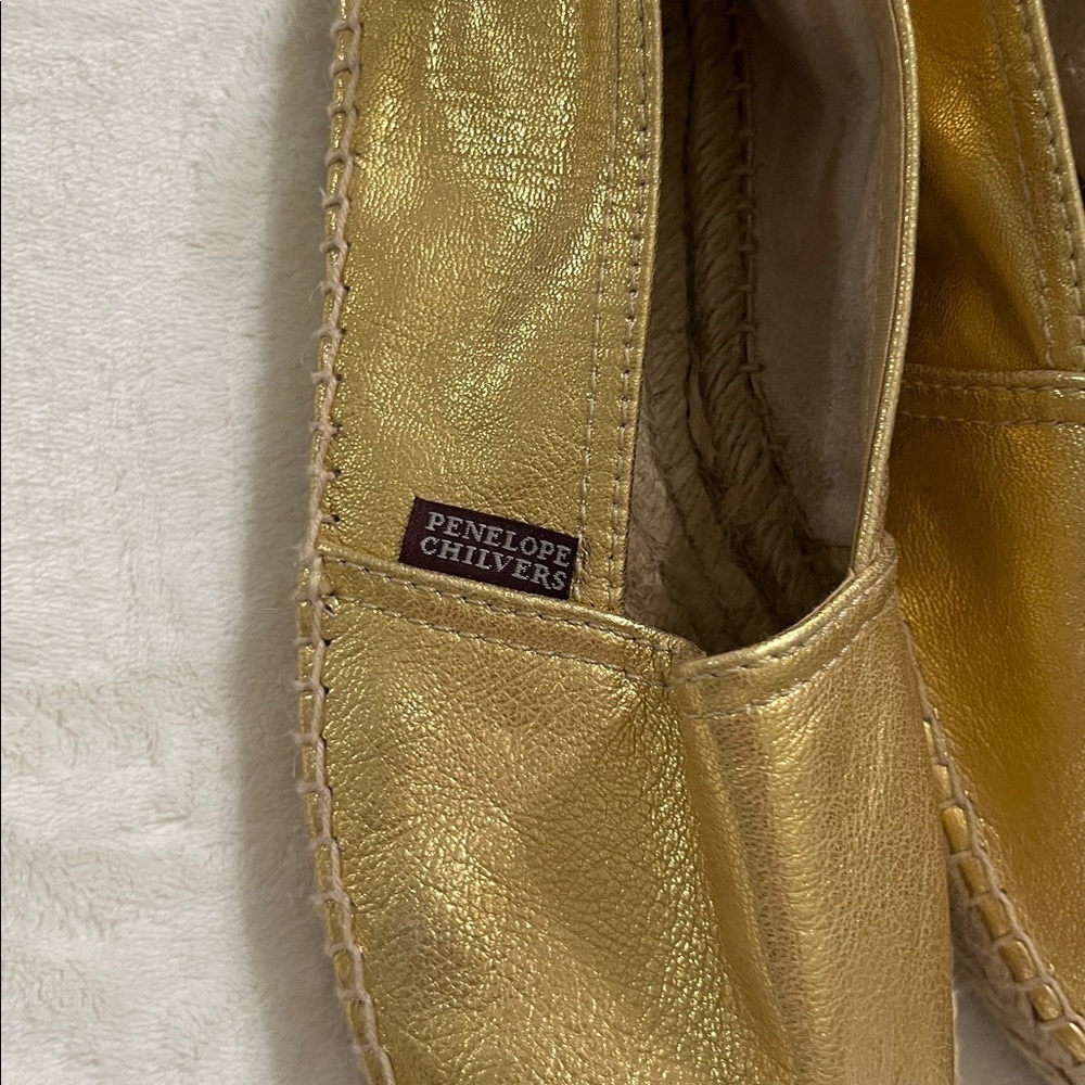 Penelope Chilvers Gold Espadrille Slip-Ons - Picture 4 of 15